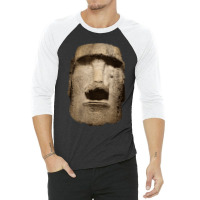 Easter Island Moai Statue Monolith World Mystery 3/4 Sleeve Shirt | Artistshot