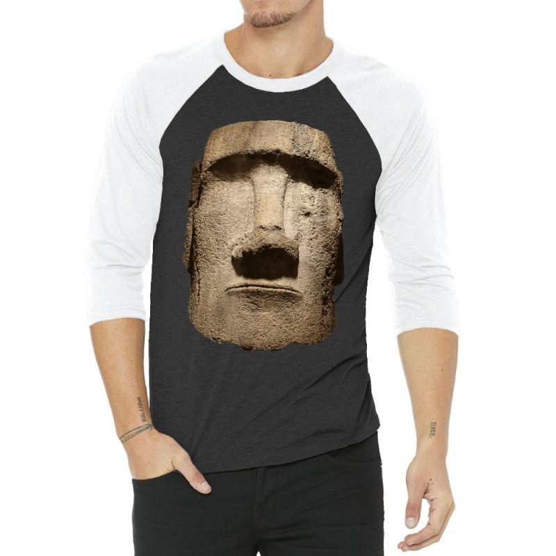 Easter Island Moai Statue Monolith World Mystery 3/4 Sleeve Shirt | Artistshot