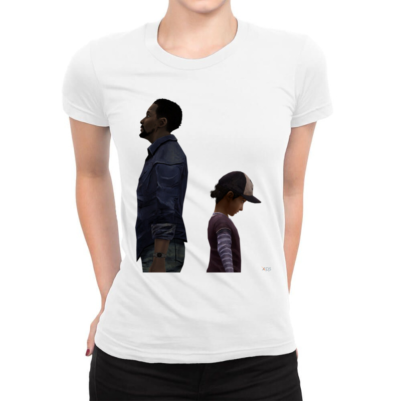 The Walking Dead Lee And Clementine Ladies Fitted T-Shirt by RANDYMARTIN | Artistshot