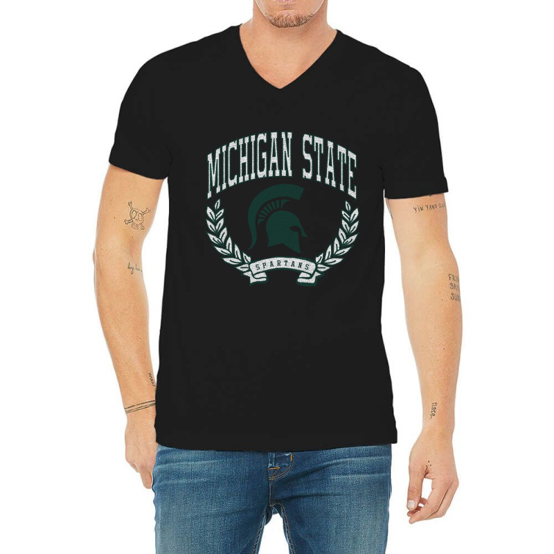 Michigan State Spartans Victory Vintage Alternate Sweatshirt V-neck Tee | Artistshot