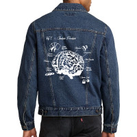 Analysis Paralysis White Print Classic Men Denim Jacket | Artistshot