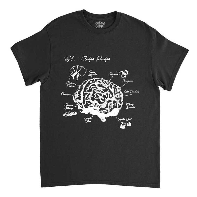 Analysis Paralysis White Print Classic Classic T-shirt by cm-arts | Artistshot