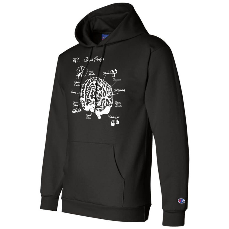 Analysis Paralysis White Print Classic Champion Hoodie by cm-arts | Artistshot