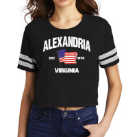 Alexandria Virginia Va Usa Stars & Stripes Vintage Style Premium Scorecard Crop Tee | Artistshot