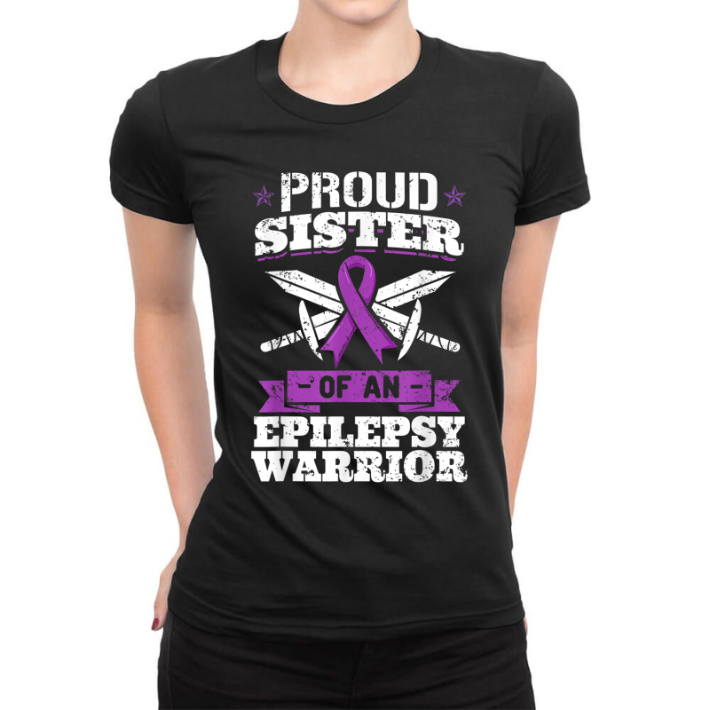 Epilepsy Warrior Sister Epileptic Seizure Disorder Advocate Ladies Fitted T-shirt | Artistshot