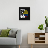 Colombia Its In My Dna Fingerprint Colombian Flag Pride Metal Print Vertical | Artistshot