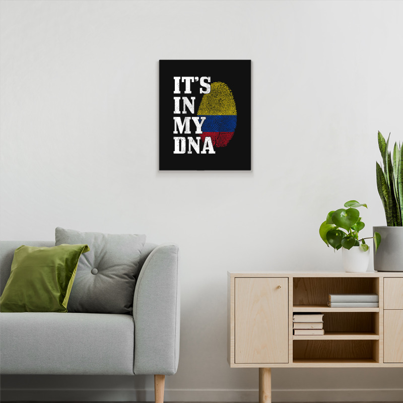 Colombia Its In My Dna Fingerprint Colombian Flag Pride Metal Print Vertical by AmberKelsey | Artistshot