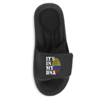 Colombia Its In My Dna Fingerprint Colombian Flag Pride Slide Sandal | Artistshot