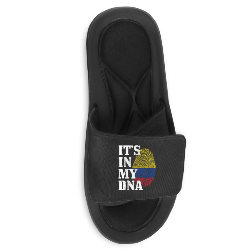 Colombia Its In My Dna Fingerprint Colombian Flag Pride Slide Sandal by AmberKelsey | Artistshot