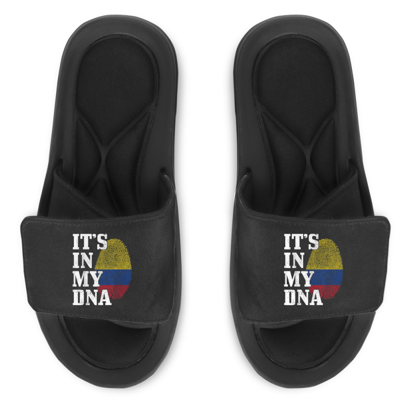 Colombia Its In My Dna Fingerprint Colombian Flag Pride Slide Sandal by AmberKelsey | Artistshot