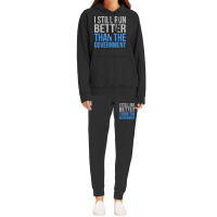 Run Better Than Government Funny Amputee Prosthetic Graphic Hoodie & Jogger Set | Artistshot