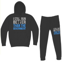 Run Better Than Government Funny Amputee Prosthetic Graphic Hoodie & Jogger Set | Artistshot