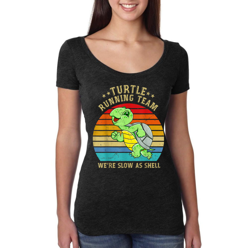 Running 365 Turtle Running Team Were Slow As Shell Funny Women's Triblend Scoop T-shirt by SelwynOman | Artistshot