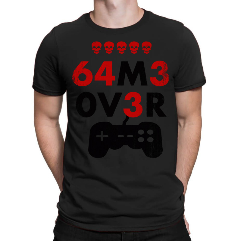 Game Over Leet Code Style  64m3 0v3r  Red And Black T-Shirt by cm-arts | Artistshot