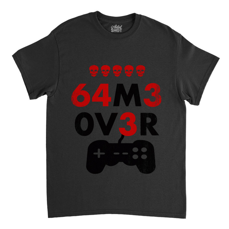 Game Over Leet Code Style  64m3 0v3r  Red And Black Classic T-shirt by cm-arts | Artistshot