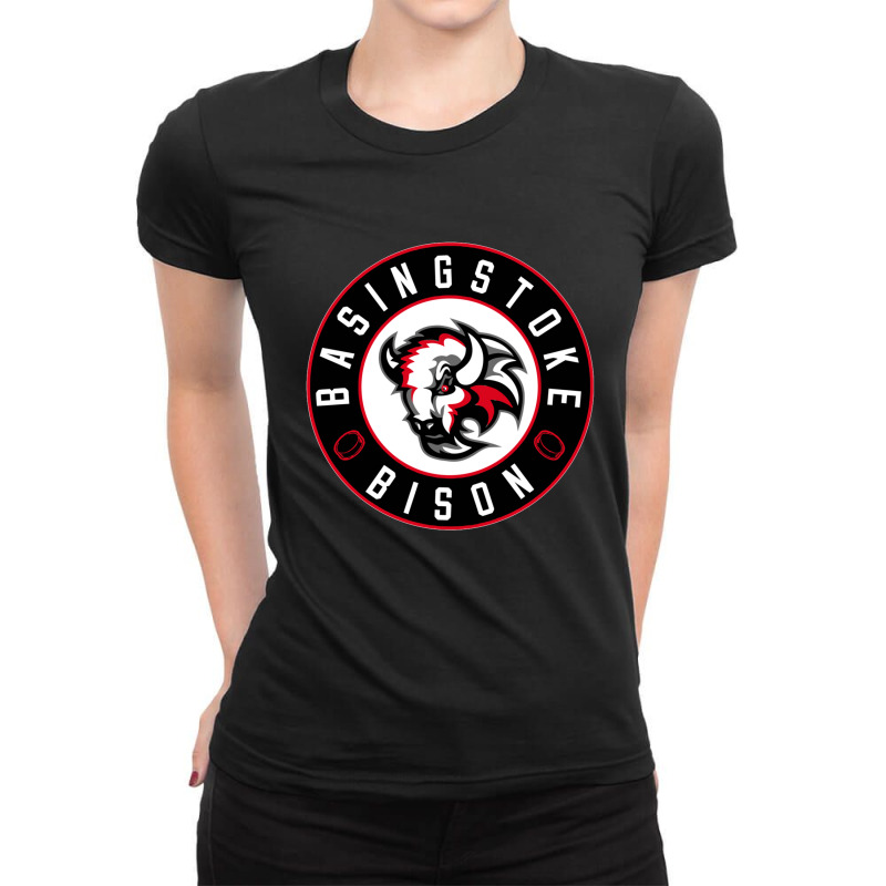 Basingstoke Bison Ice Hockey Ladies Fitted T-Shirt by cm-arts | Artistshot