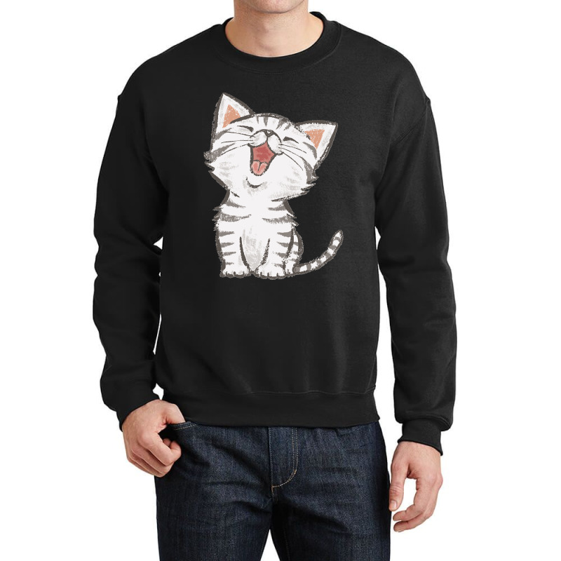 American Shorthair Happy Crewneck Sweatshirt by cm-arts | Artistshot