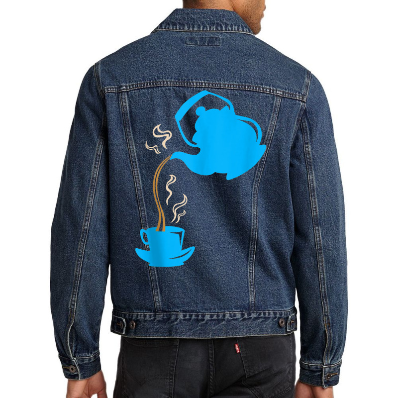 Tea Pot Aromatic Beverage Drinking Tea Drinker Tank Top Men Denim Jacket by cm-arts | Artistshot