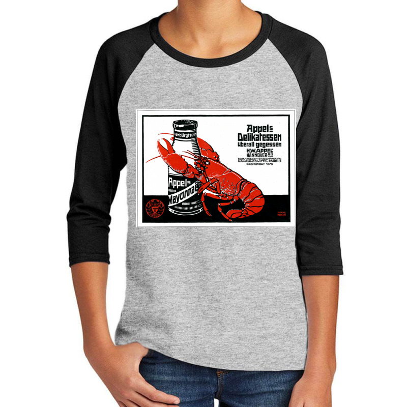 Seafood 1879 German Lobster Crawfish Crustacean Retro Long Sleeve T Sh Youth 3/4 Sleeve | Artistshot