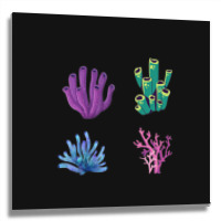 Crustaceancore Coral  Pack Metal Print Square | Artistshot