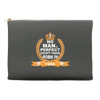 No Man Is Perfect Except Those Born In 1966 Accessory Pouches | Artistshot