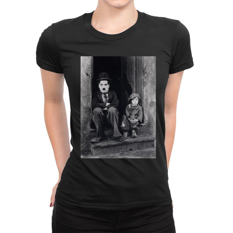 Charlie Chaplin The Kid Ladies Fitted T-Shirt by cm-arts | Artistshot