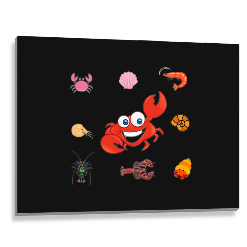 Crustaceancore Funny Metal Print Horizontal | Artistshot