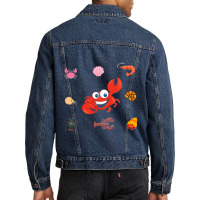 Crustaceancore Funny Men Denim Jacket | Artistshot