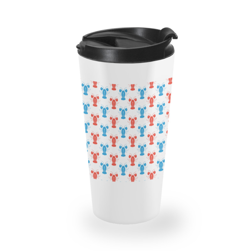 Crustaceancore Lobster Pattern Travel Mug | Artistshot