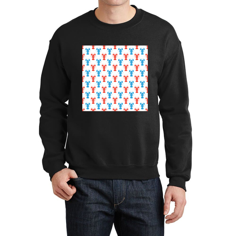 Crustaceancore Lobster Pattern Crewneck Sweatshirt | Artistshot