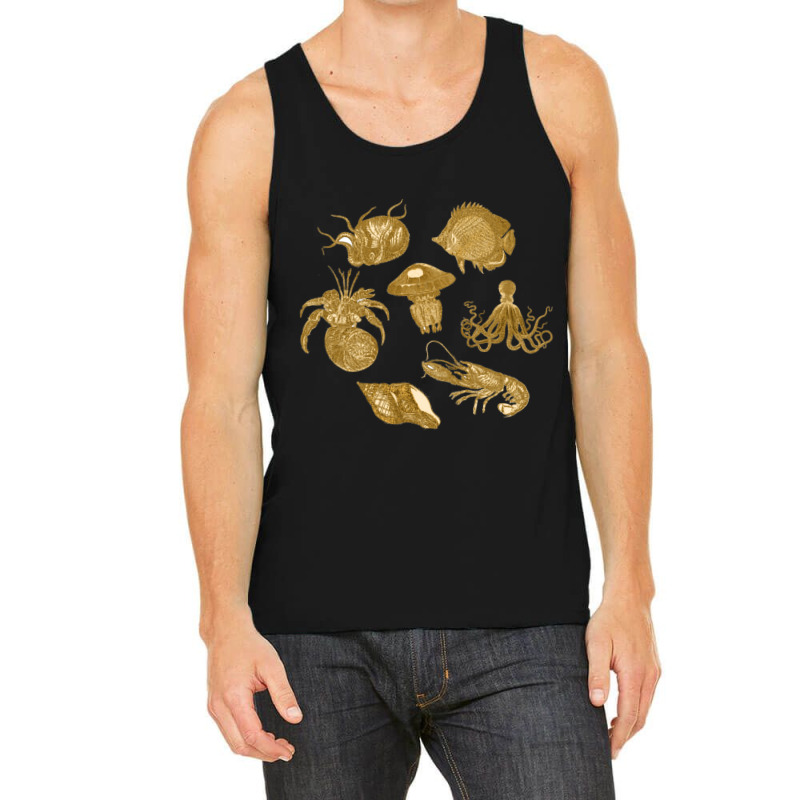 Golden Crustaceancore Tank Top | Artistshot