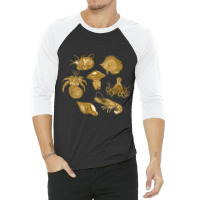 Golden Crustaceancore 3/4 Sleeve Shirt | Artistshot