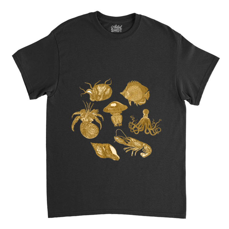 Golden Crustaceancore Classic T-shirt | Artistshot