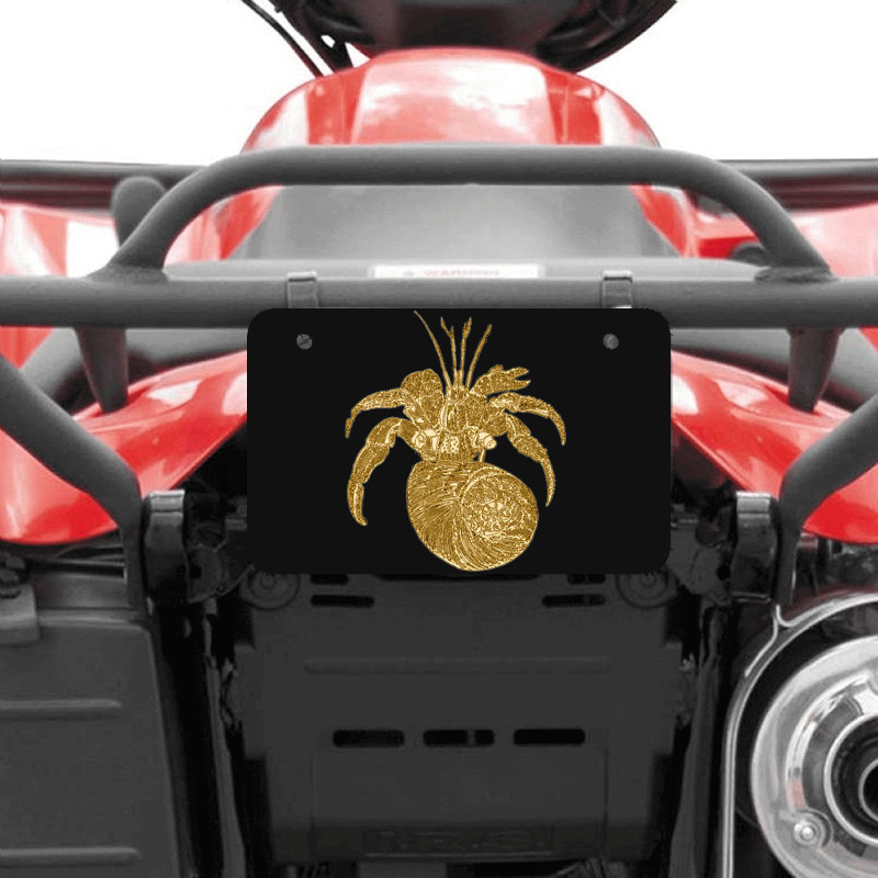 Golden Crustaceancore 4 Atv License Plate | Artistshot