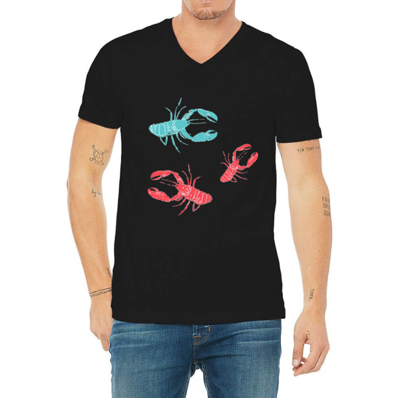 Lobsters Crustacean Core V-neck Tee | Artistshot