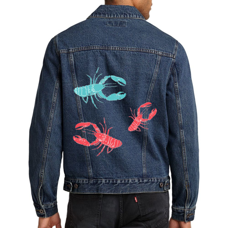 Lobsters Crustacean Core Men Denim Jacket | Artistshot