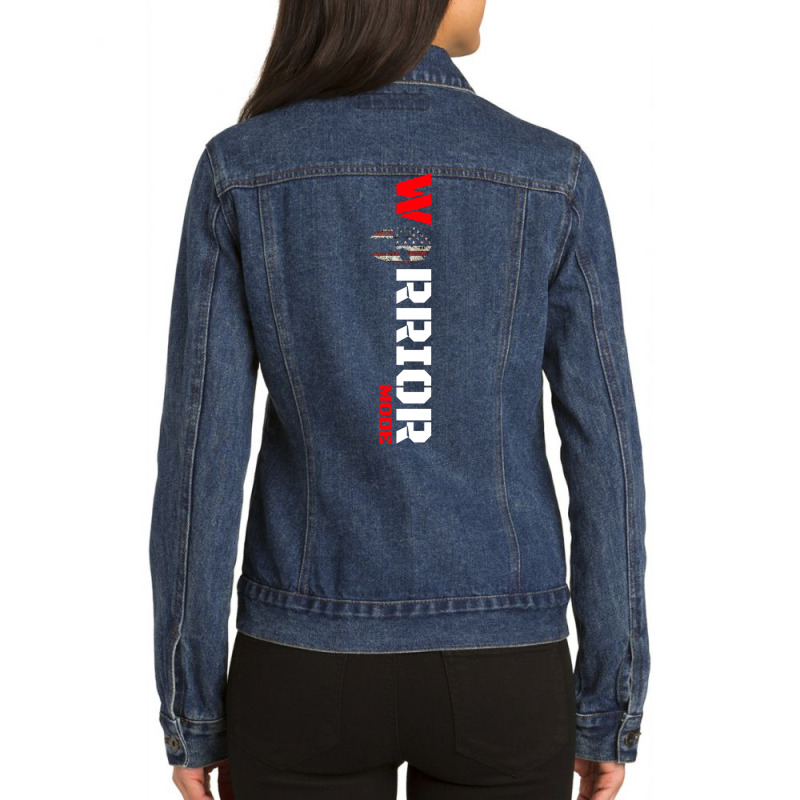 Spartan Gladiator Roman Greek Warrior Soldier Patriotic Long Sleeve T Ladies Denim Jacket by cm-arts | Artistshot