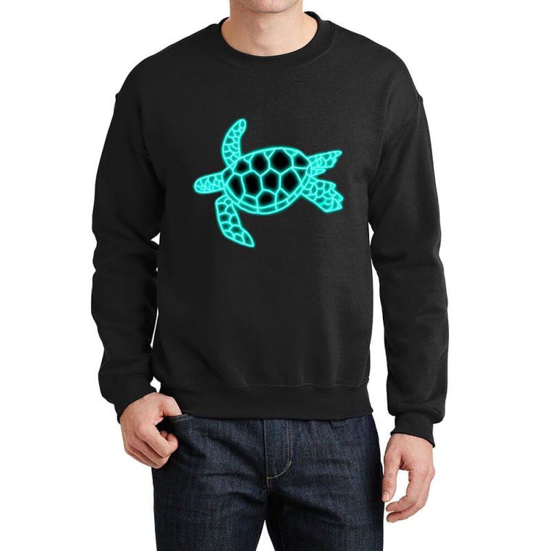 Neon Sea Turtle Crewneck Sweatshirt | Artistshot