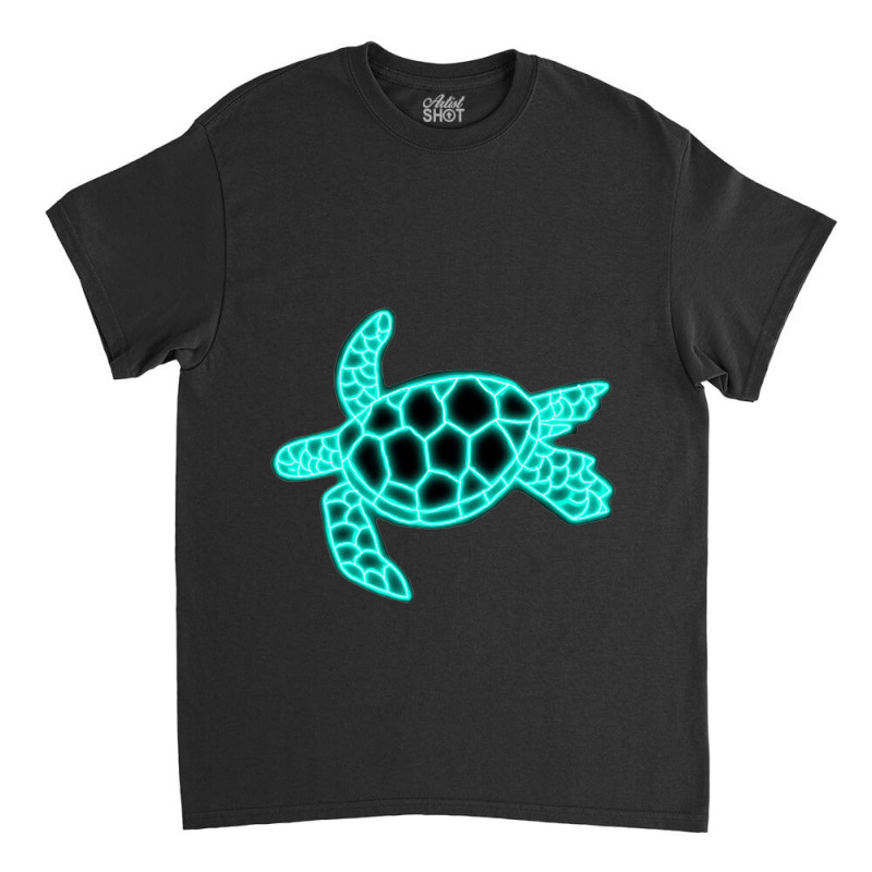 Neon Sea Turtle Classic T-shirt | Artistshot