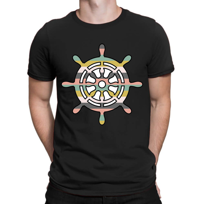 Ship Wheel Green Striped T-shirt | Artistshot