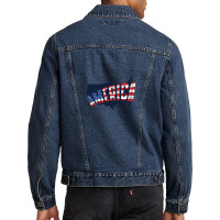 America Usa Map Men Denim Jacket | Artistshot