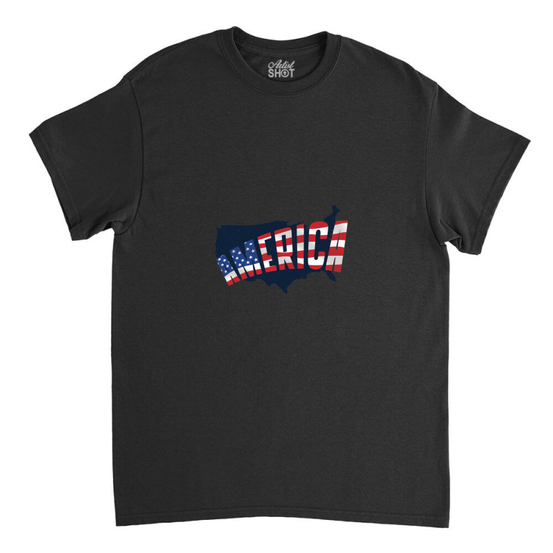 America Usa Map Classic T-shirt | Artistshot