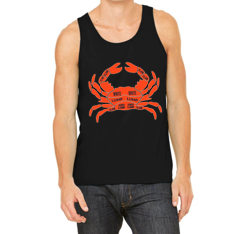 Crab Butcher Diagram Crustaceancore Crab Meat Humor Funny D Pun Great  Tank Top | Artistshot