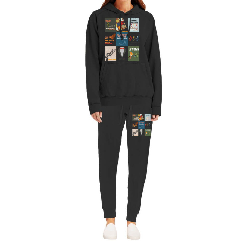 Books Of Leonard Cohen Minimalist Poetry Art Hoodie & Jogger Set | Artistshot