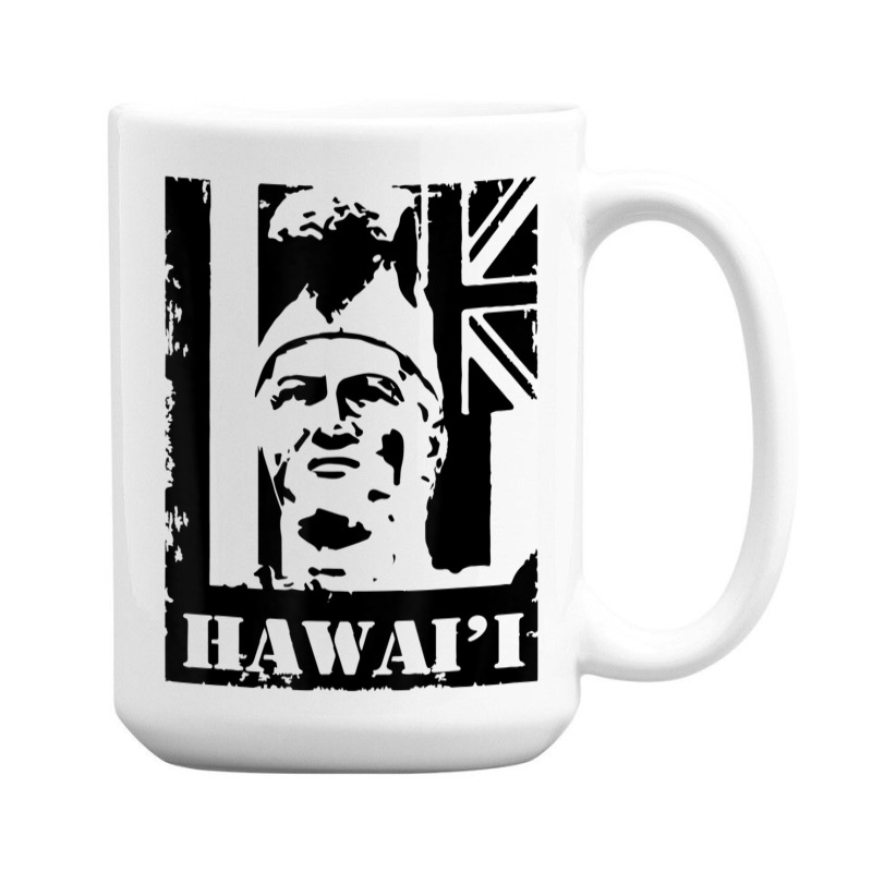 Hawai I King Kamehameha Black Ink By Hawaii Nei All Day 15 Oz Coffee Mug | Artistshot