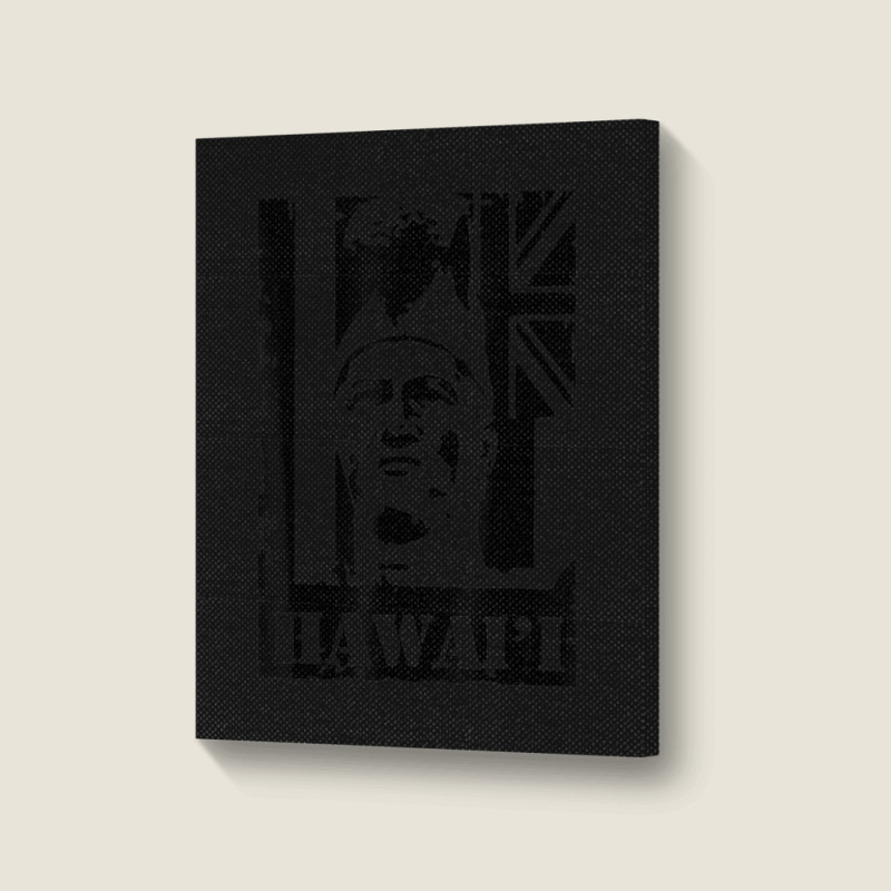 Hawai I King Kamehameha Black Ink By Hawaii Nei All Day Portrait Canvas Print | Artistshot