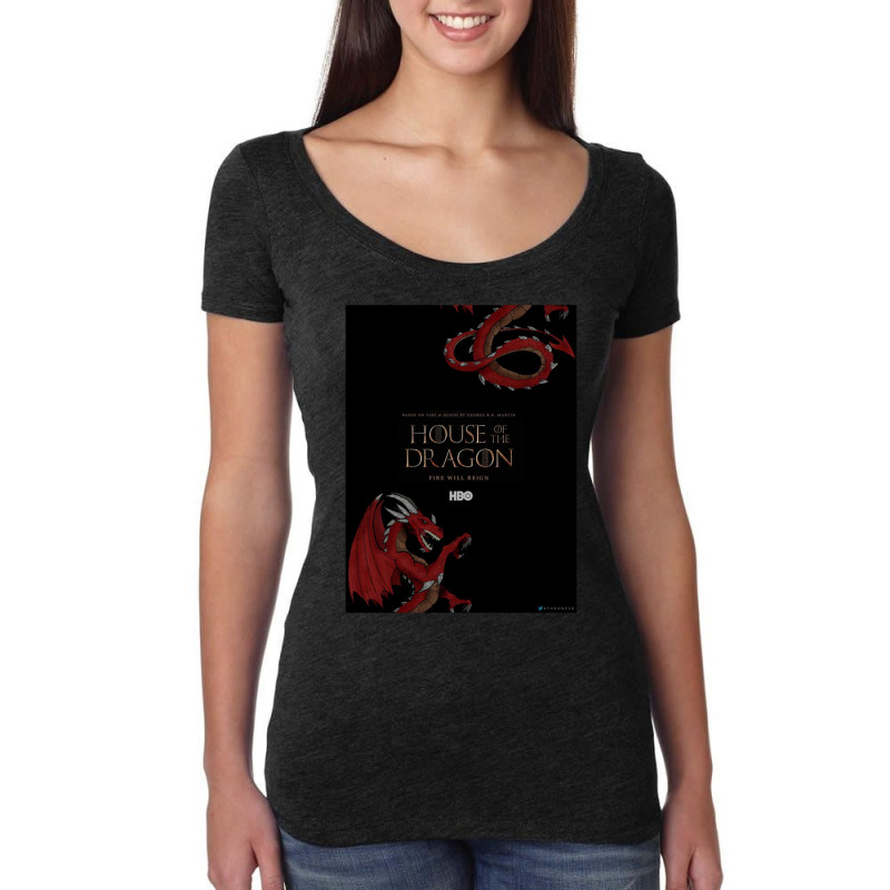 House Dragon Women's Triblend Scoop T-shirt by OSWALDOLIMART | Artistshot