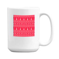 Knitted Christmas Pattern Concept 15 Oz Coffee Mug | Artistshot