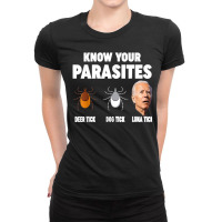 Know Your Parasites Anti Joe Biden Ladies Fitted T-shirt | Artistshot