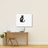 I Found This Humerus Black Cat Landscape Canvas Print | Artistshot